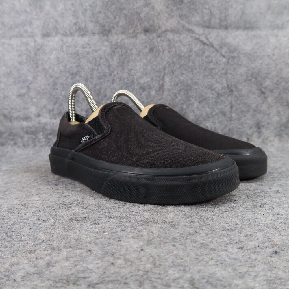 Vans Shoes Womens 6.5 Sneakers Classic Slip On Casual Black Canvas Skate Active